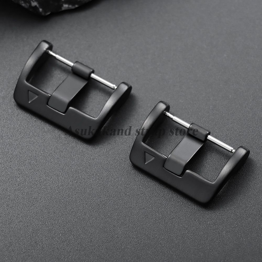 Replacement Watch Bracelet - Black Stainless Steel Watch Buckle 22mm