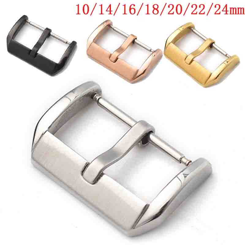 Replacement Watch Bracelet - 10/14/16/18/20/22/24mm Stainless Steel Watch Buckle Pin