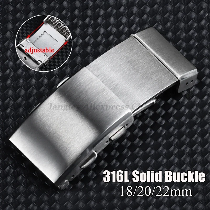 Replacement Watch Bracelet - 18/20/22mm 316L Solid Stainless Steel Watch
