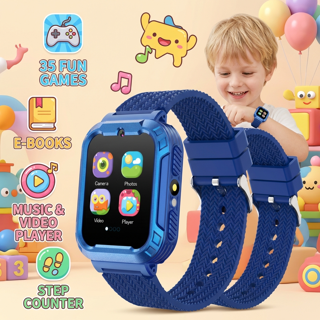 Smartwatch Watches For Kid Boy Waterproof - Children Smart Watch 35 Games Video