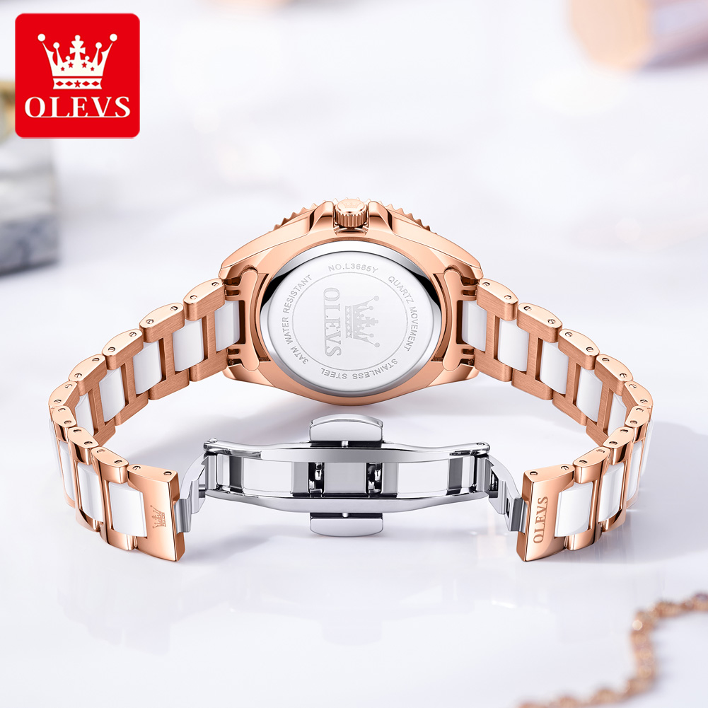 OLEVS 3685 Luxury Women's Watc - Luxury Ceramic Watch avis et prix