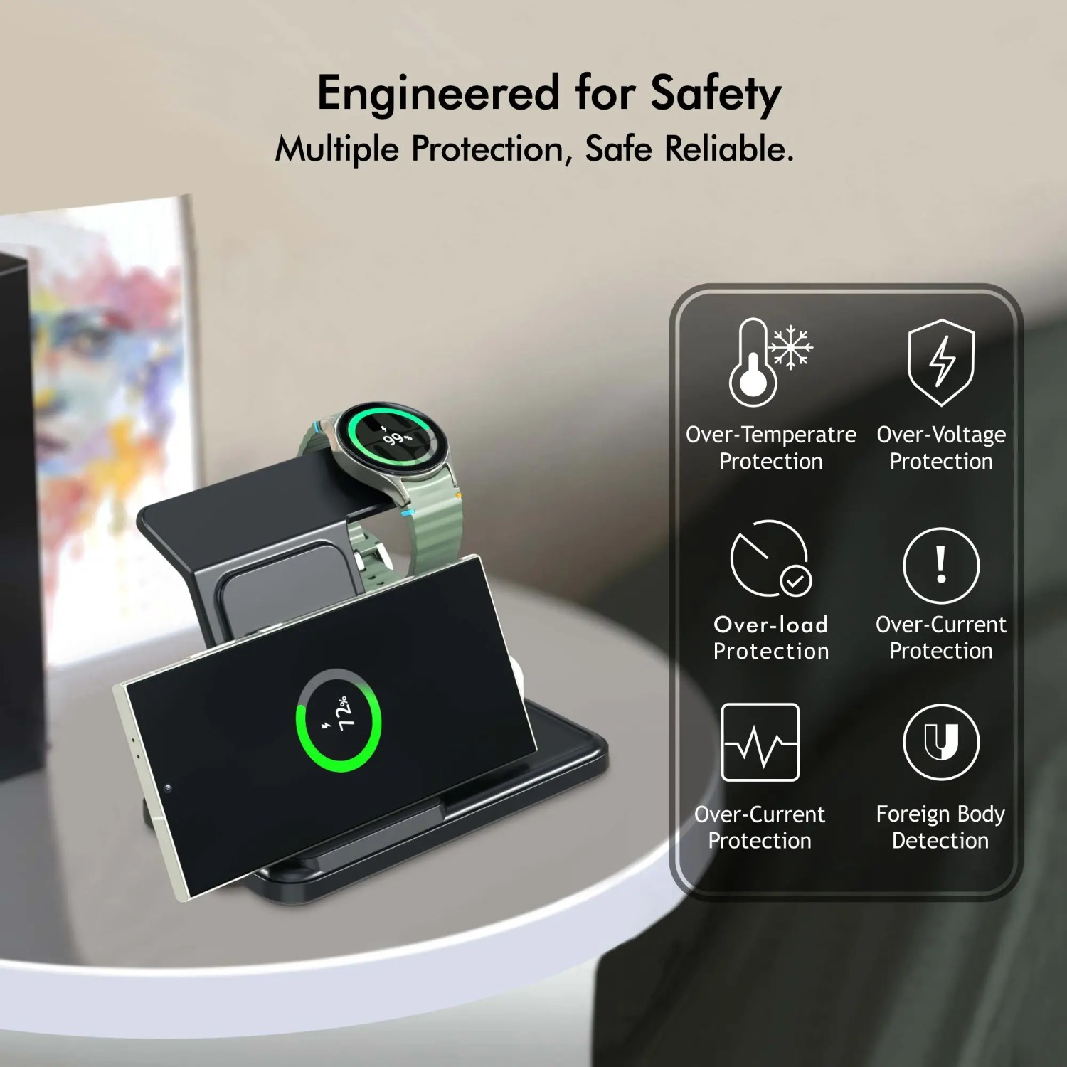 Desktop 3-in-1 Wireless Charge - Smartwatch Watches For Iphone avis et prix