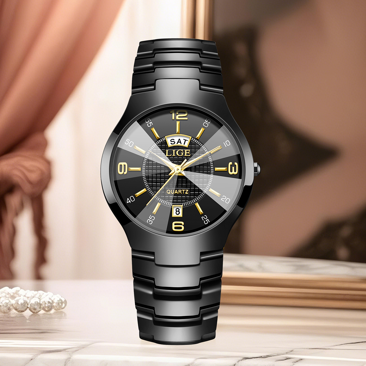 LIGE Fashion Elegant Women's W - Luxury Ceramic Watch avis et prix