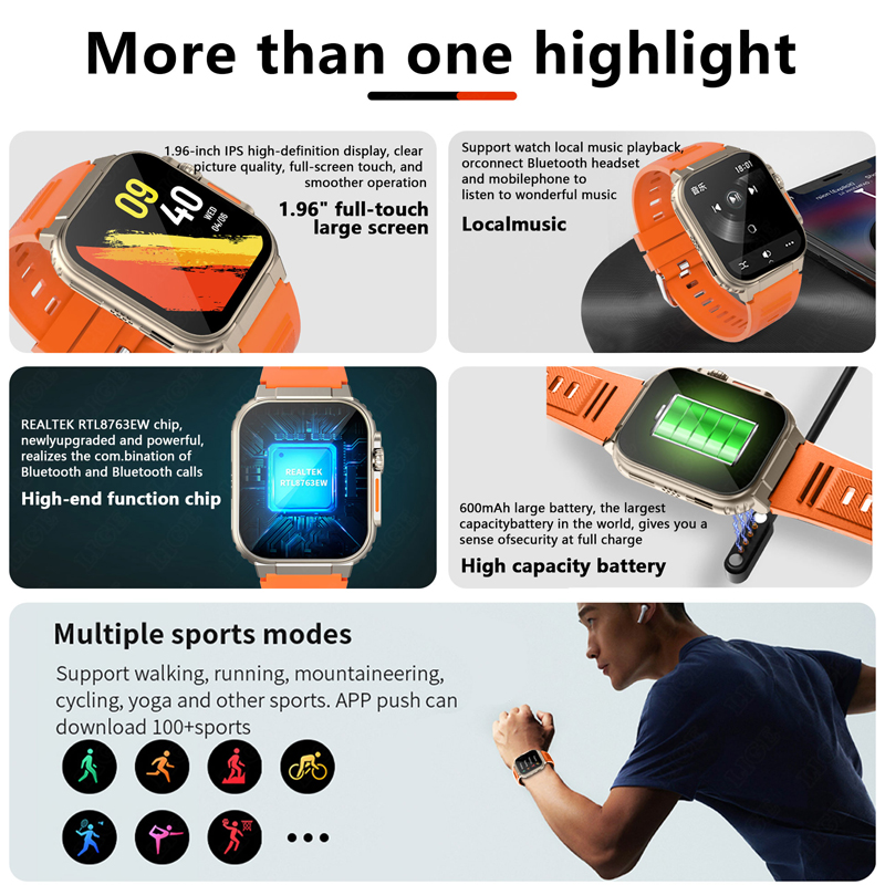 LIGE 600mAh high-Capacity Smar - Smartwatch Latest Watches For Men avis et prix