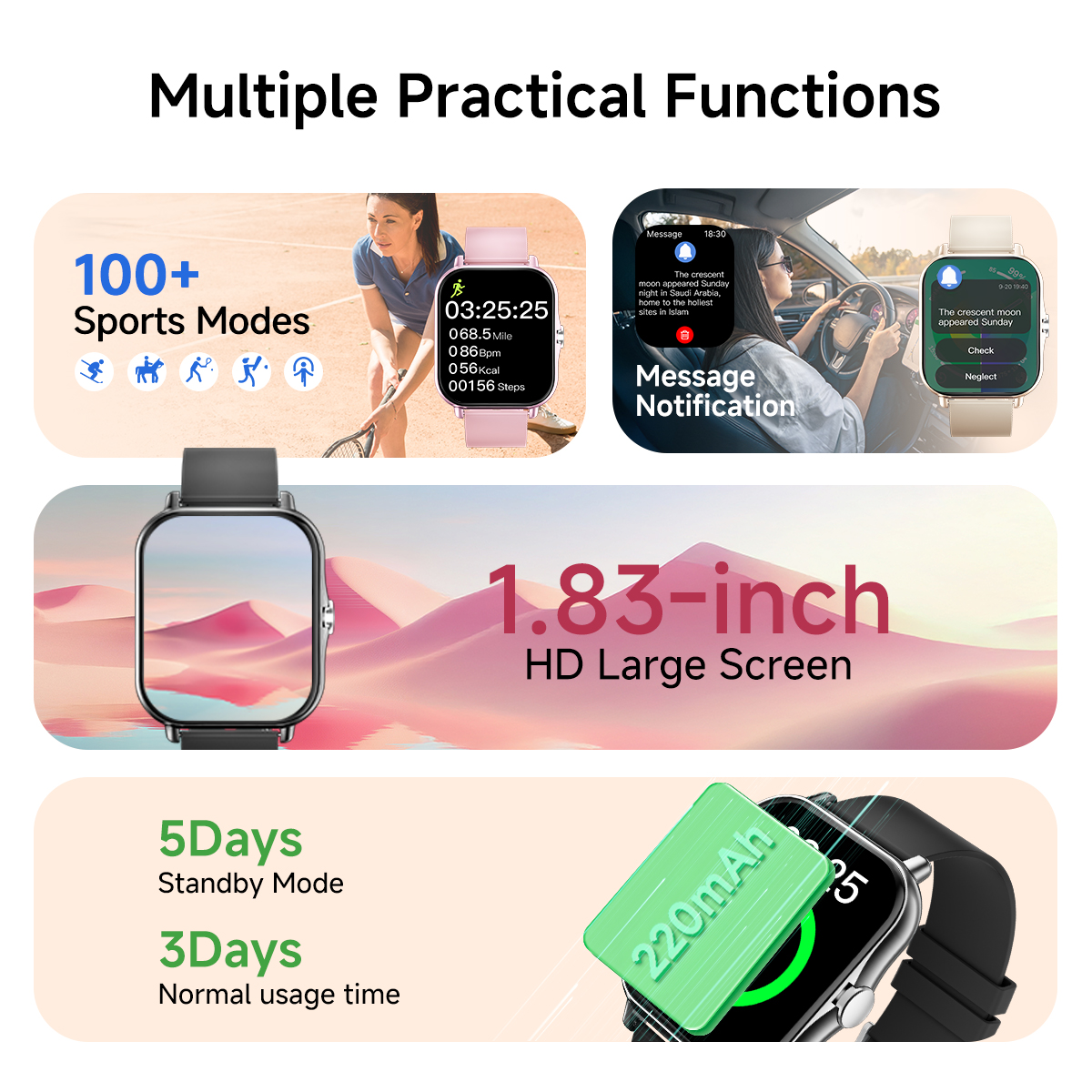 2026 New Smart Watch 1.83 HD S - Smartwatch New Watches For Women avis et prix