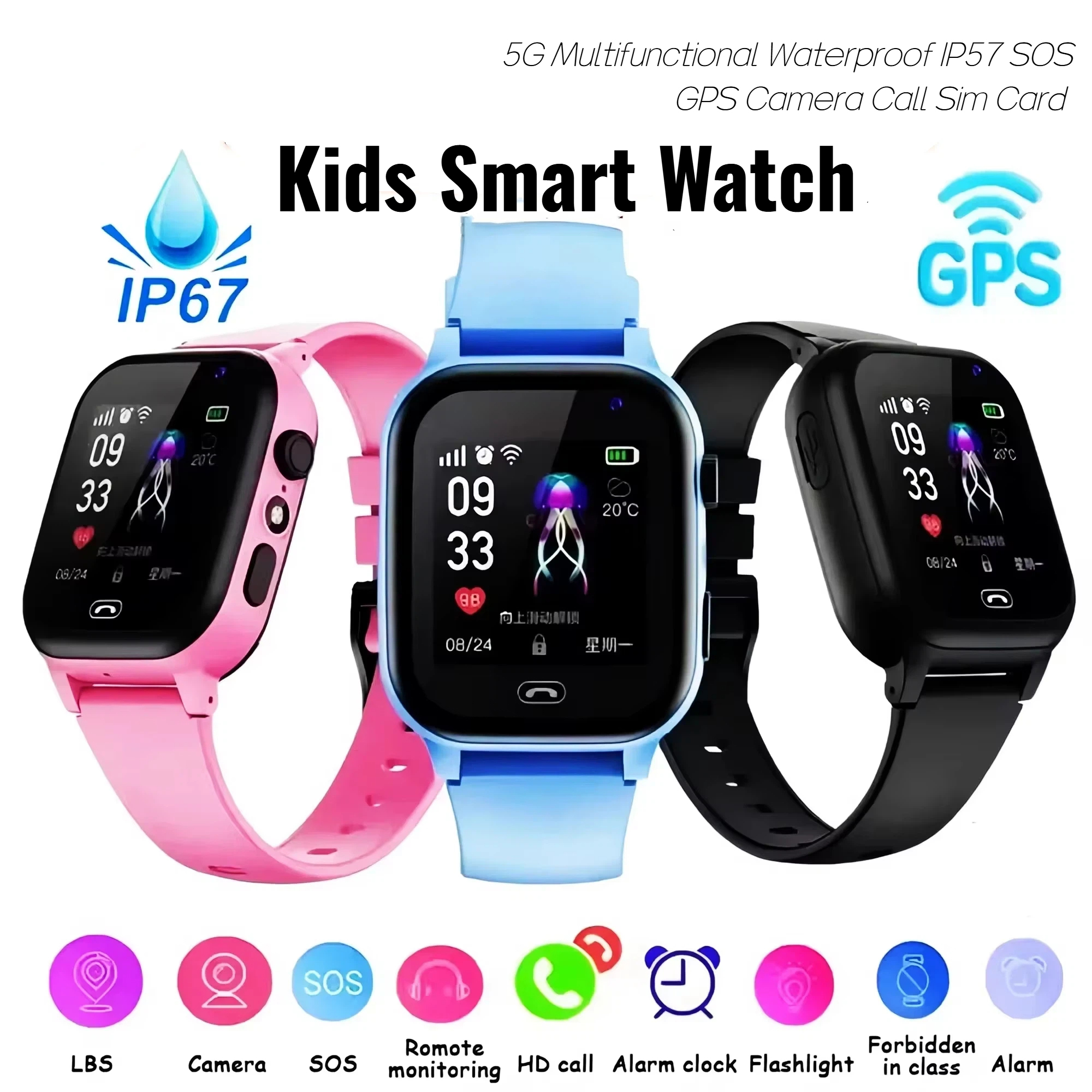 Lenovo Kids Smart Watch 5G GPS - Smartwatch Watches For Kid Boy Waterproof avis et prix