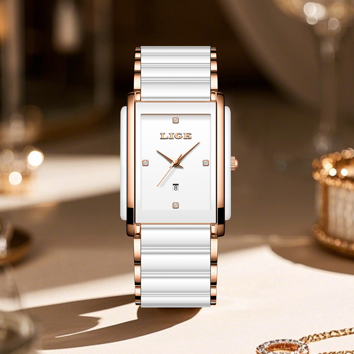 LIGE Fashion Elegant Watch for - Luxury Ceramic Watch avis et prix