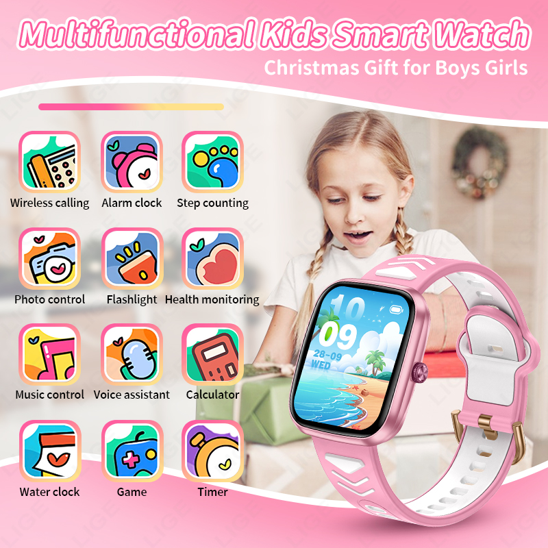 LIGE Children Boys Girls Prese - Smartwatch Watches For Girls Kids avis et prix