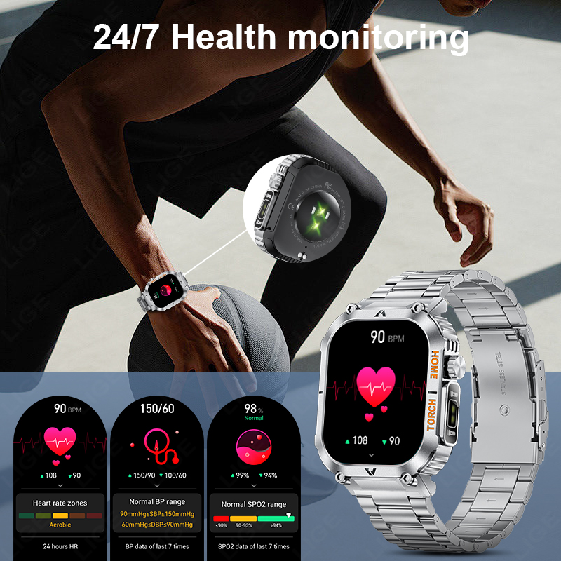 LIGE Men Outdoor Smartwatch 20 - Smartwatch Latest Watches For Men avis et prix