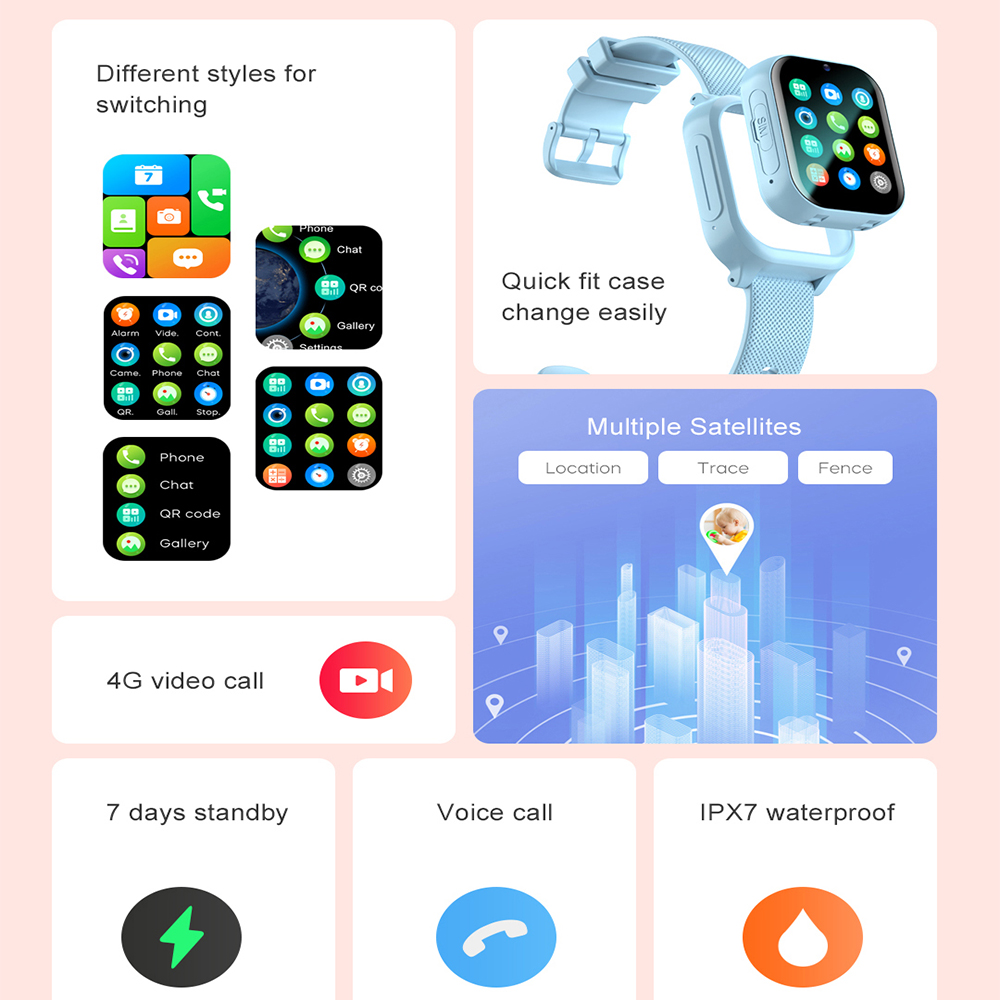 Smart Watch Kids 4G GPS WIFI V - Smartwatch Watches For Kid Boy Waterproof avis et prix