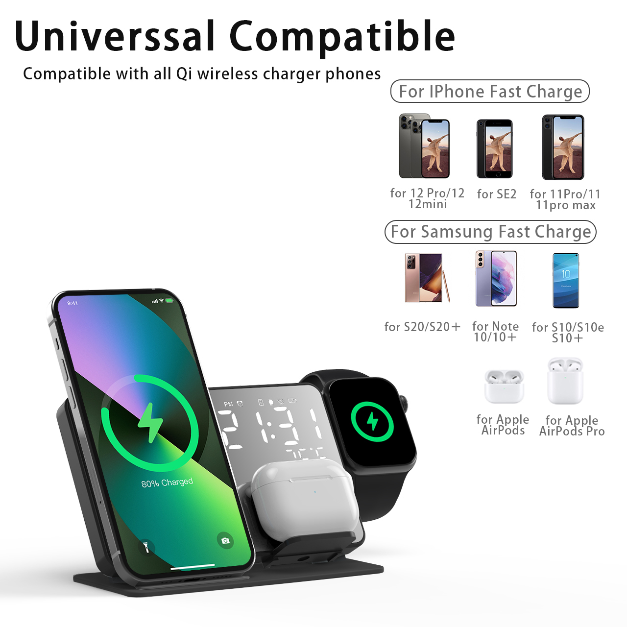 3 in 1 Wireless Charger For iP - Smartwatch Watches For Iphone avis et prix