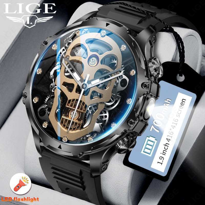 LIGE 700mah Large Battery Flas - Smartwatch Latest Watches For Men avis et prix