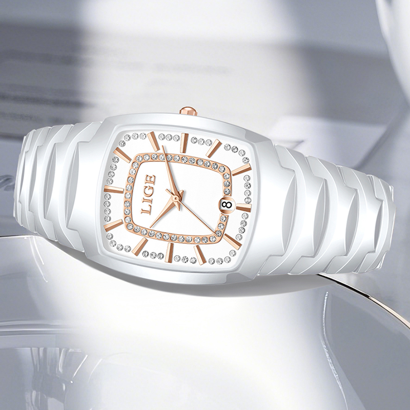 LIGE Elegant Women Watch Fashi - Luxury Ceramic Watch avis et prix