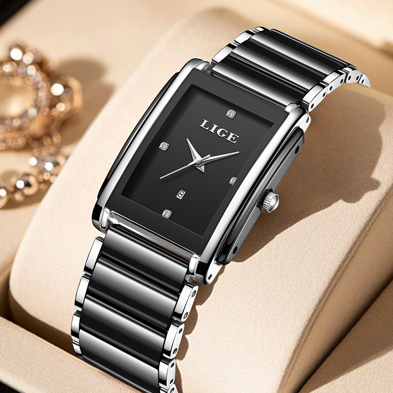 LIGE New Luxury Women Watches  - Luxury Ceramic Watch avis et prix