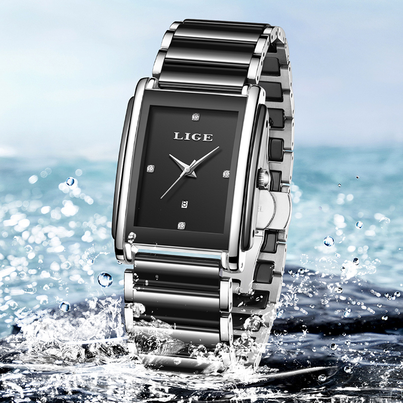 LIGE New Luxury Women Watches  - Luxury Ceramic Watch avis et prix