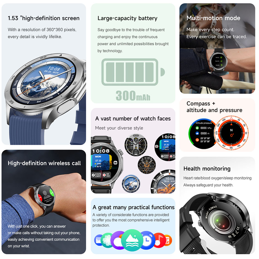 OPPO Watch X2 Latest Bluetooth - Smartwatch Latest Watches For Men avis et prix