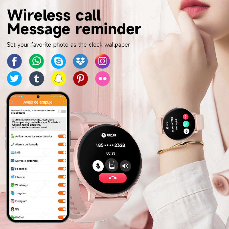 LIGE Bluetooth Call Smart Watc - Smartwatch Latest Watches For Men avis et prix