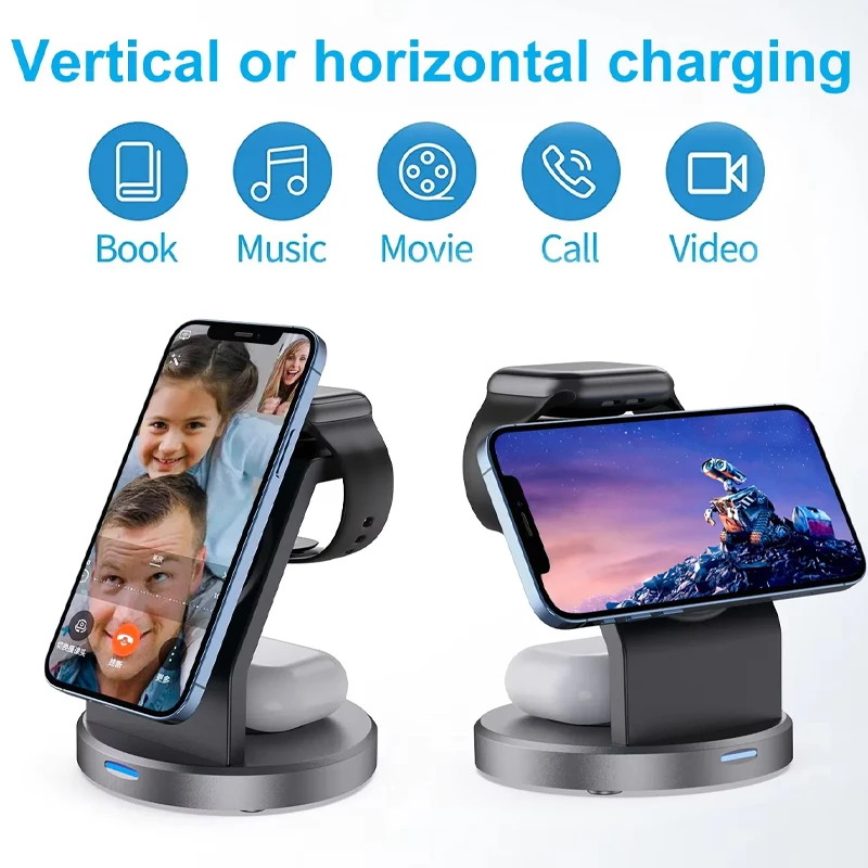 3 In 1 Magnetic Wireless Charg - Smartwatch Watches For Iphone avis et prix