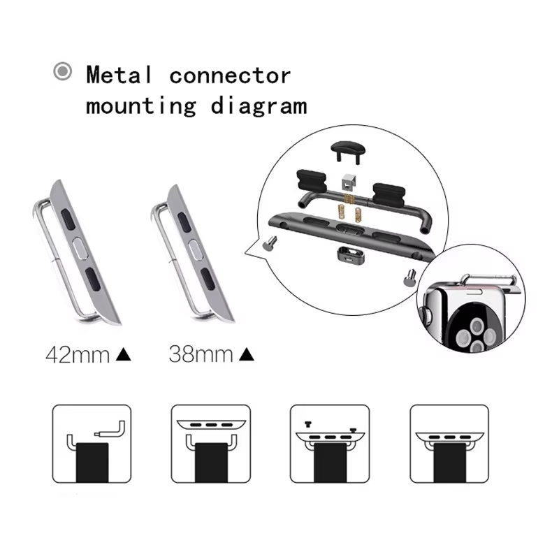 2pcs Stainless Steel Connector - Replacement Watch Bracelet avis et prix