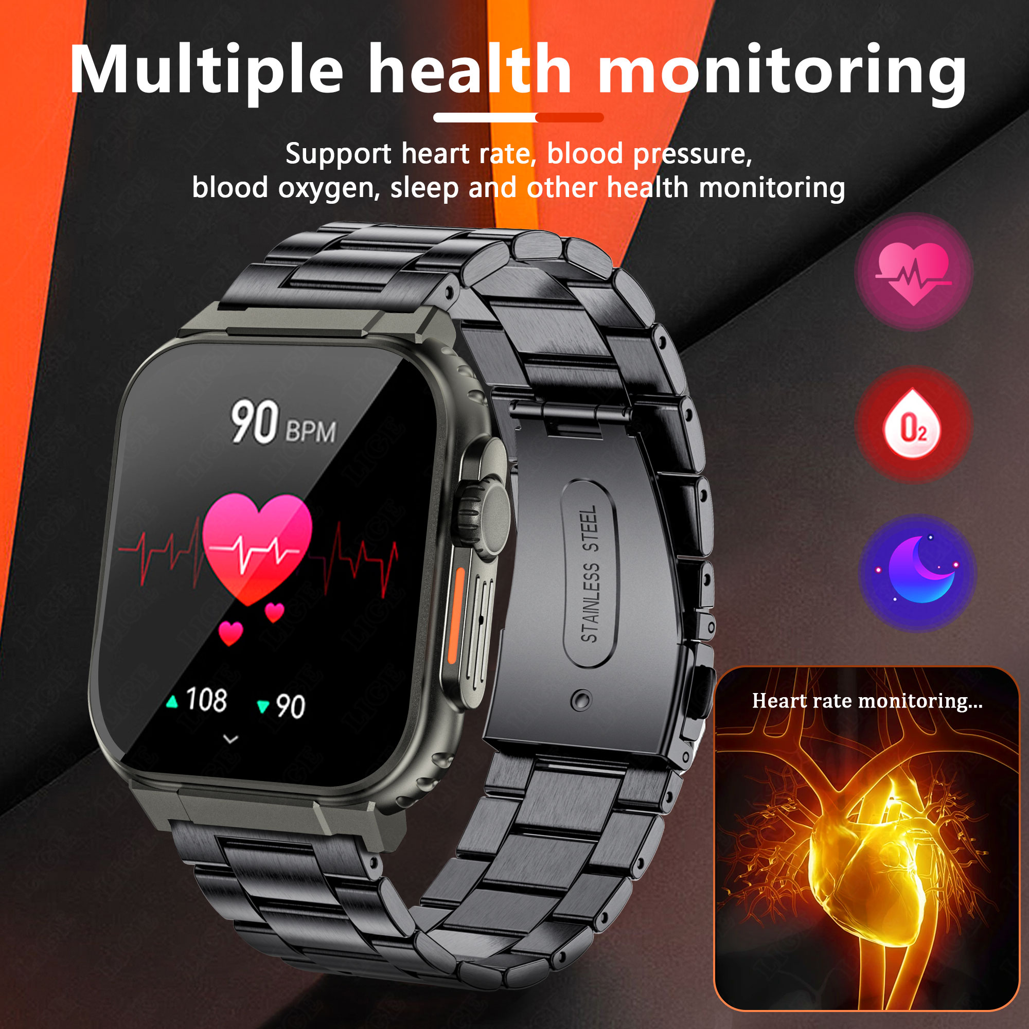 LIGE 600mAh Military Outdoor S - Smartwatch Latest Watches For Men avis et prix