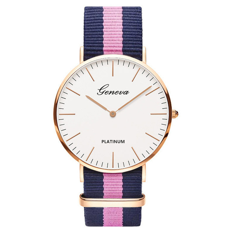 Classic Fashion Stripe Nylon B - Smartwatch Ladies Watches Branded avis et prix