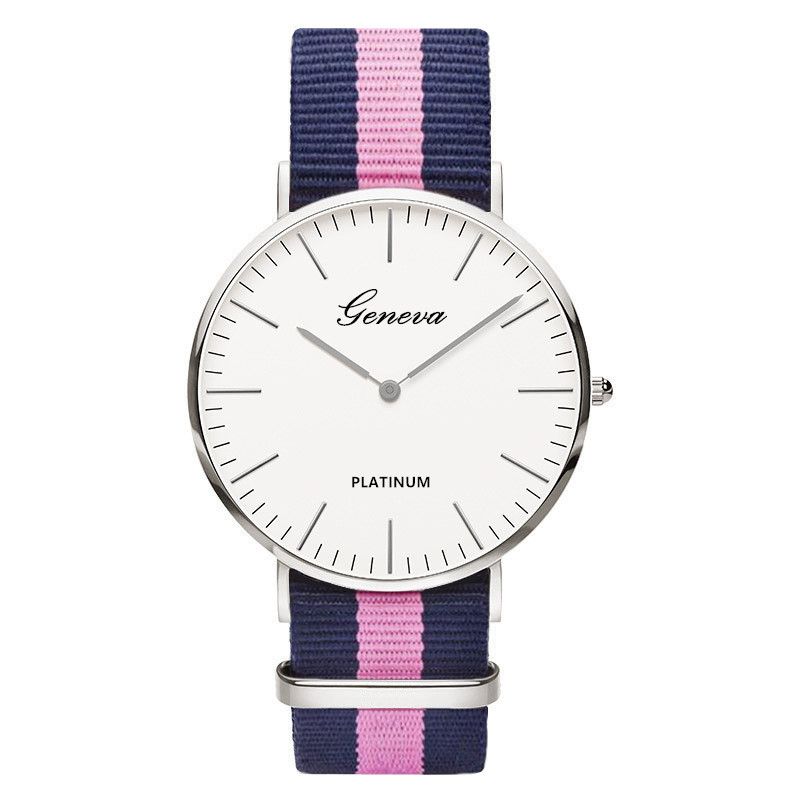 Classic Fashion Stripe Nylon B - Smartwatch Ladies Watches Branded avis et prix