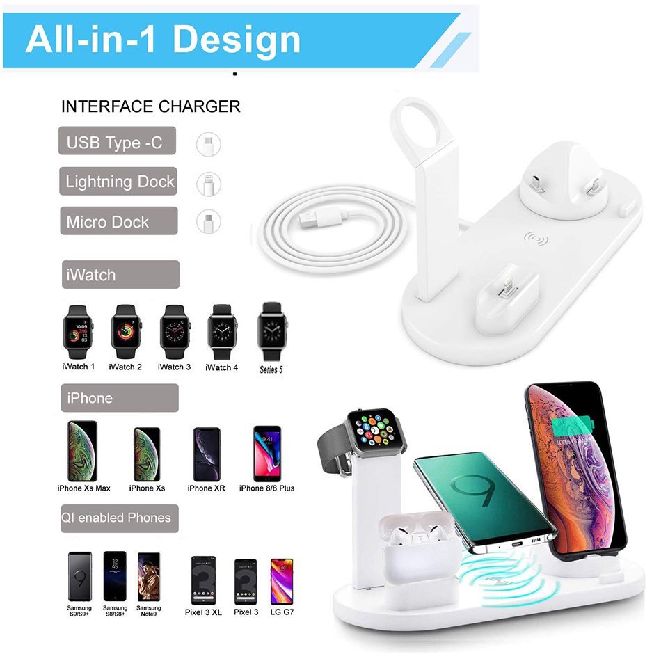 7 in 1 Wireless Charger Stand  - Smartwatch Watches For Iphone avis et prix