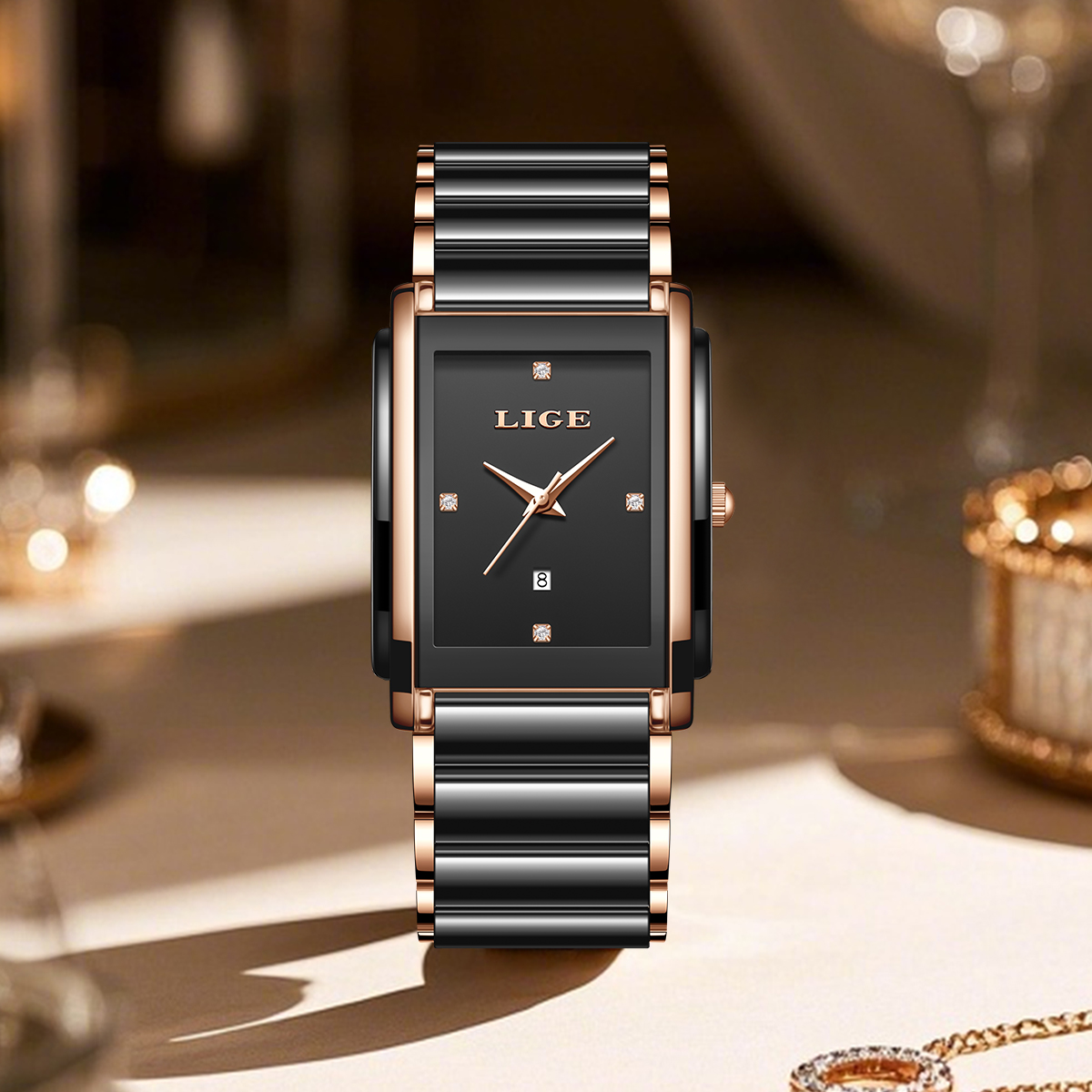 LIGE Fashion Elegant Watch for - Luxury Ceramic Watch avis et prix
