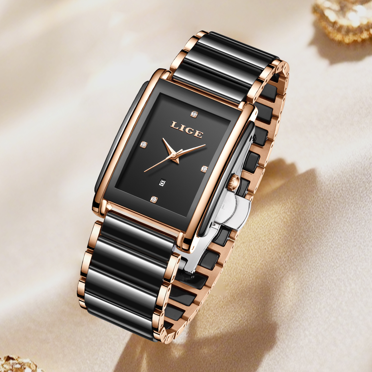 LIGE Fashion Elegant Watch for - Luxury Ceramic Watch avis et prix