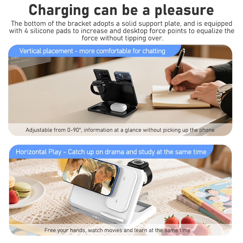 4 in 1 Dual Phone Wireless Cha - Smartwatch Watches For Iphone avis et prix