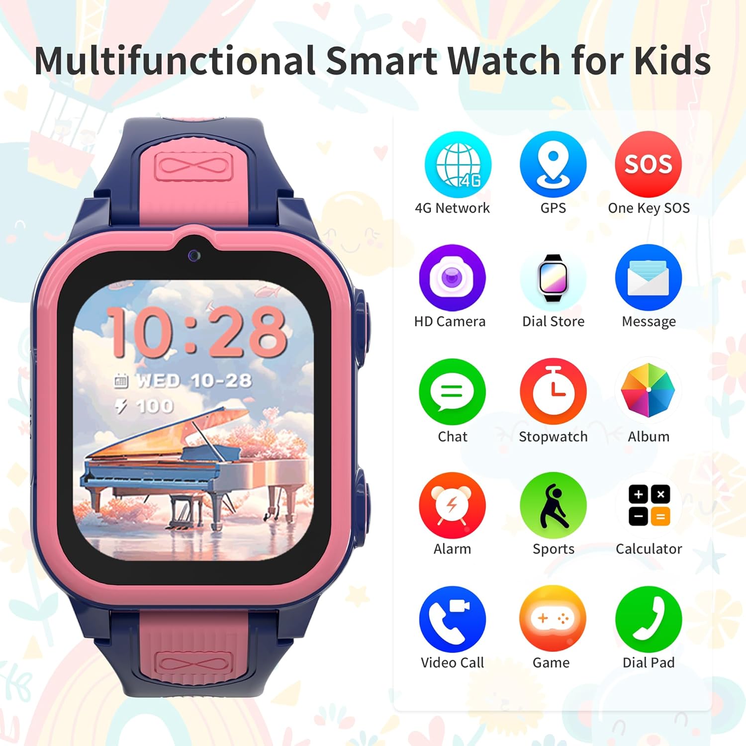 4G Kids Smart Watch with GPS T - Smartwatch Watches Kids avis et prix