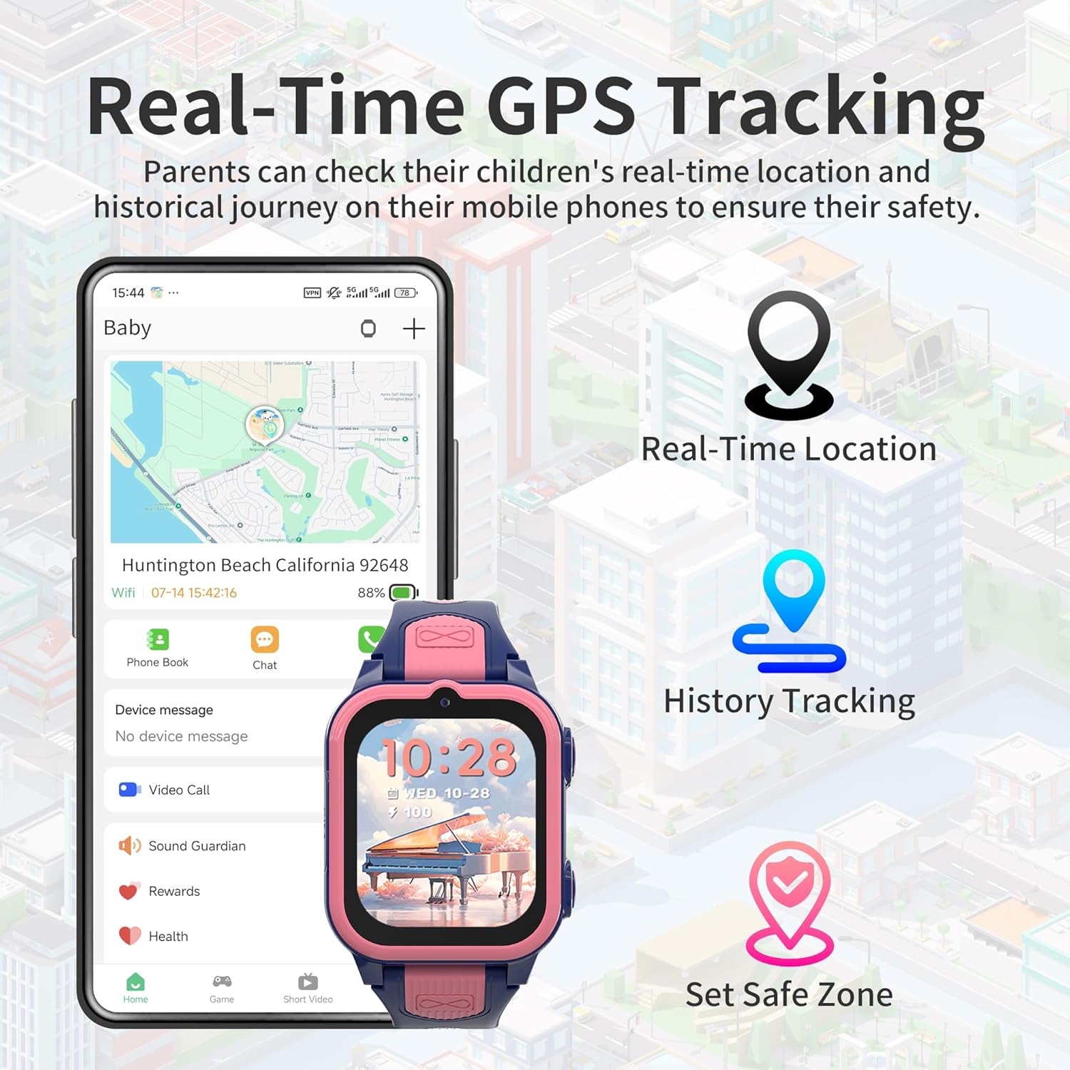 4G Kids Smart Watch with GPS T - Smartwatch Watches Kids avis et prix
