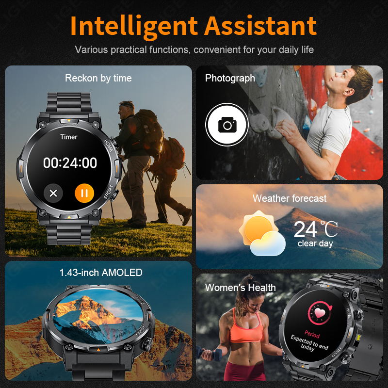 LIGE Outdoor Sports Smart Watc - Smartwatch Latest Watches For Men avis et prix