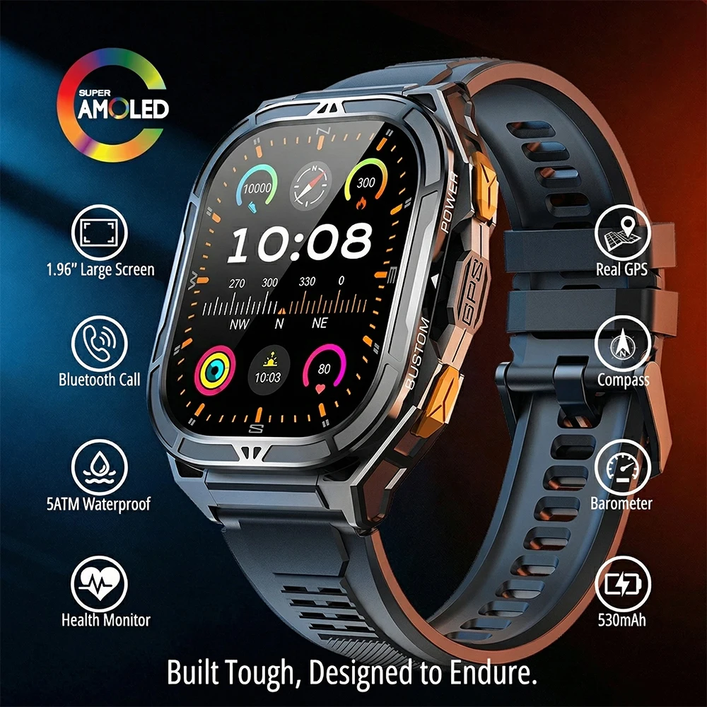 Luxury AMOLED Smartwatch Real  - Smartwatch Health Watches For Men avis et prix