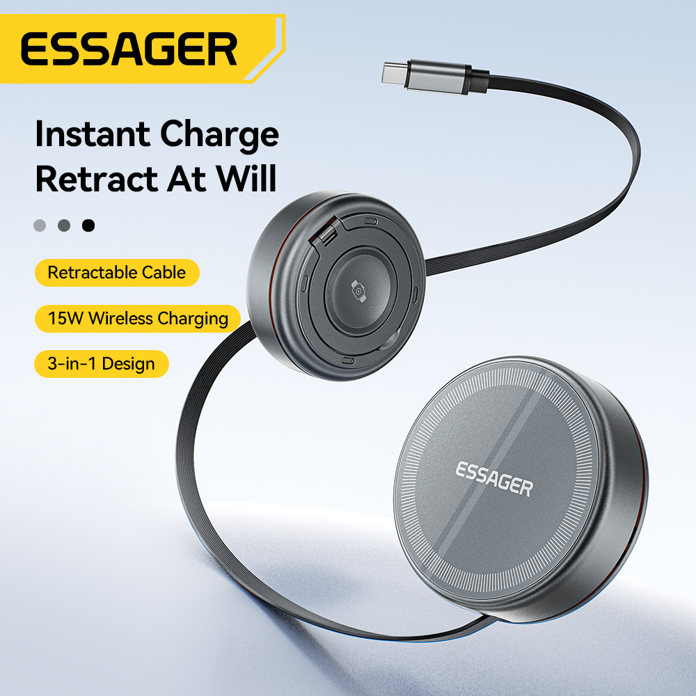 Essager 15W 3 in 1 Magnetic Wi - Smartwatch Watches For Iphone avis et prix