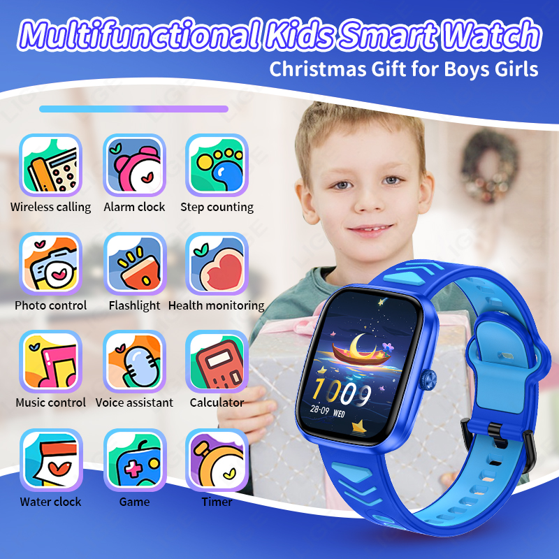 LIGE 2026 Kids Smart Watch Chi - Smartwatch Watches For Kid Boy Waterproof avis et prix