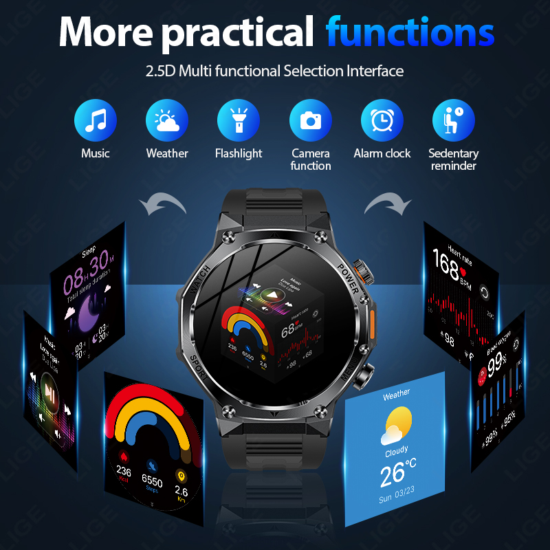 LIGE New Men 800mAh Ultra Long - Smartwatch Latest Watches For Men avis et prix