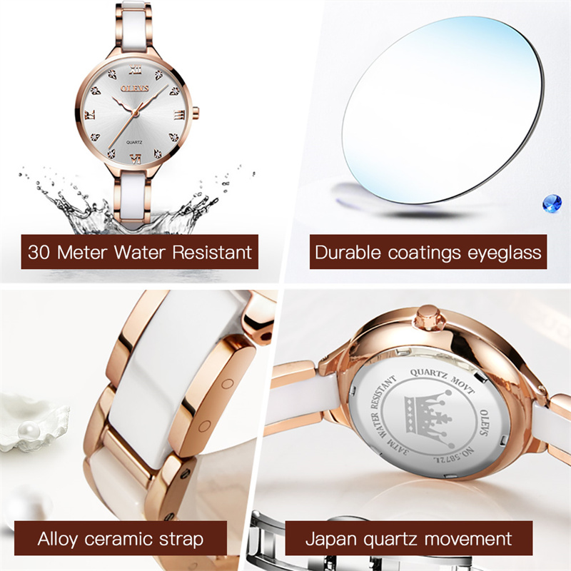 OLEVS New Fashion Women Quartz - Luxury Ceramic Watch avis et prix