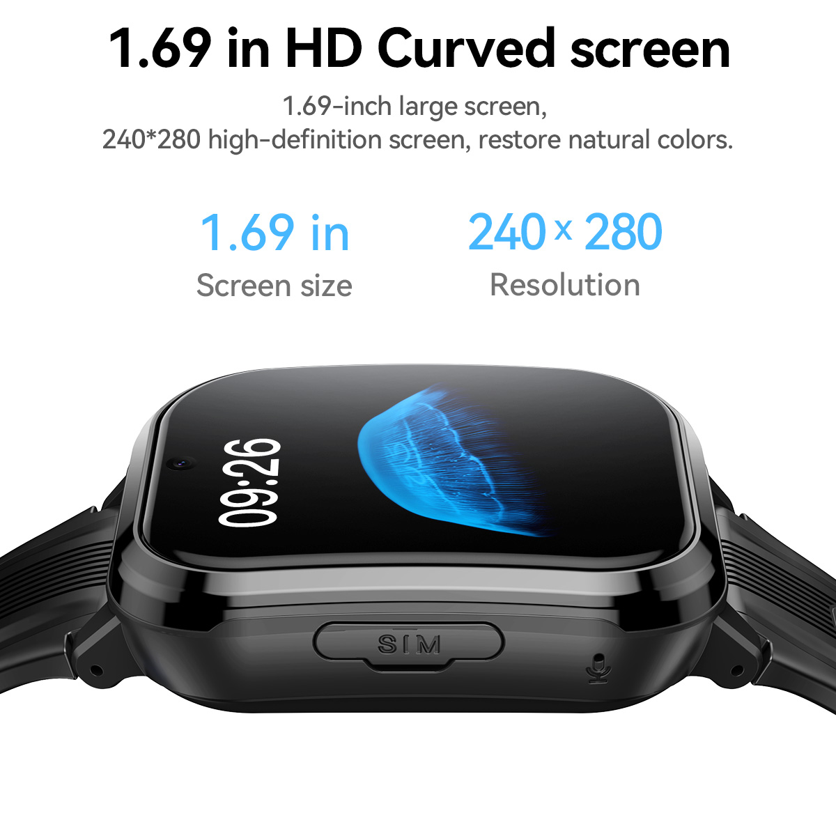 HOCO Y108 1.69inch HD LCD Curv - Smartwatch Watches For Kid Boy Waterproof avis et prix