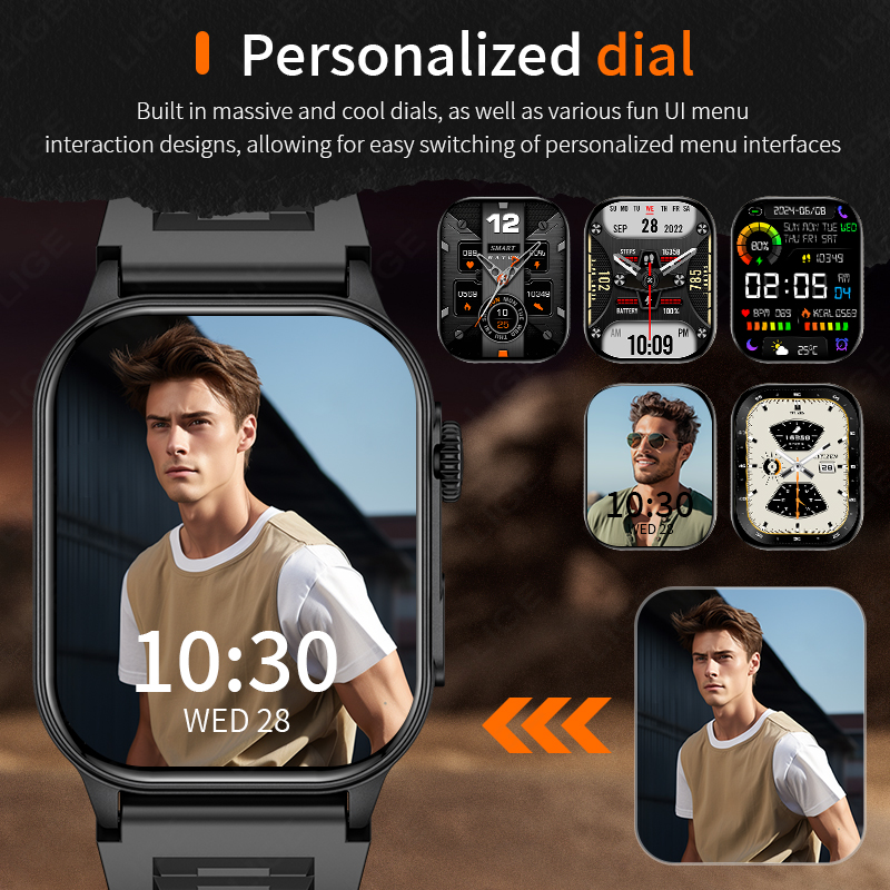 LIGE Smart Watch for Men 3ATM  - Smartwatch Latest Watches For Men avis et prix