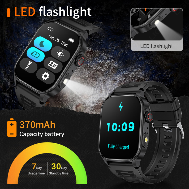 LIGE Smart Watch for Men 3ATM  - Smartwatch Latest Watches For Men avis et prix