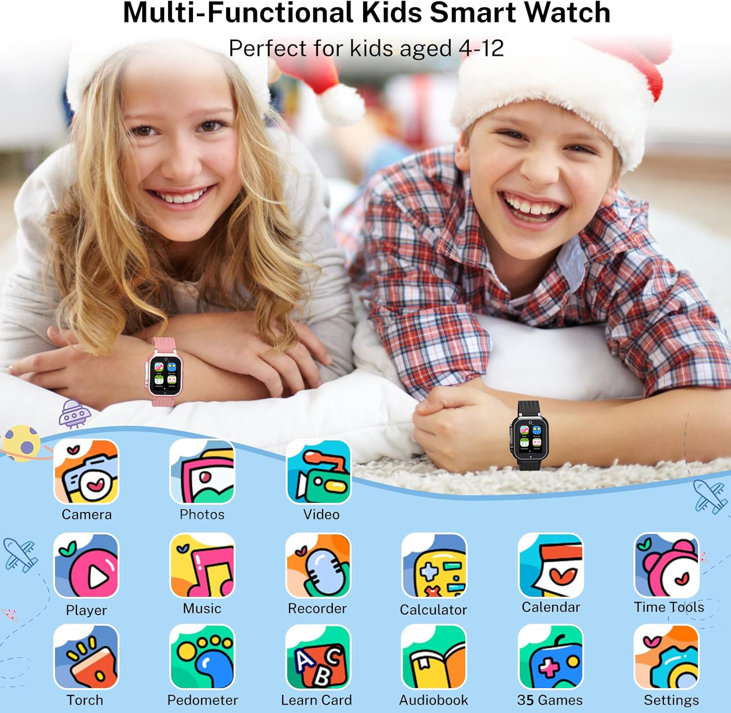 Children Smart Watch 35 Games  - Smartwatch Watches For Kid Boy Waterproof avis et prix