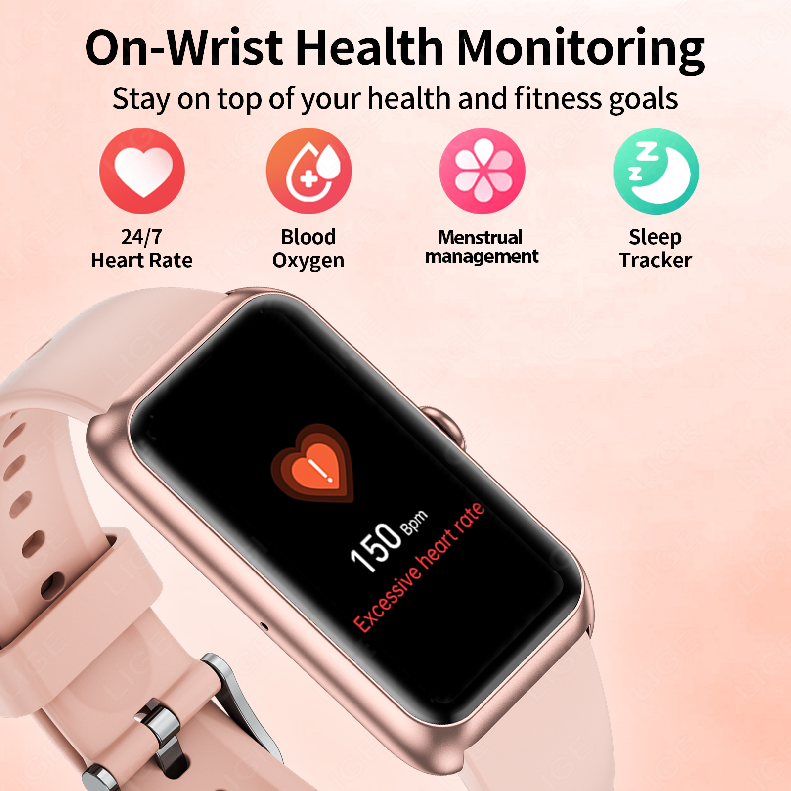 LIGE New Fashion Ladies Smart  - Smartwatch New Watches For Women avis et prix