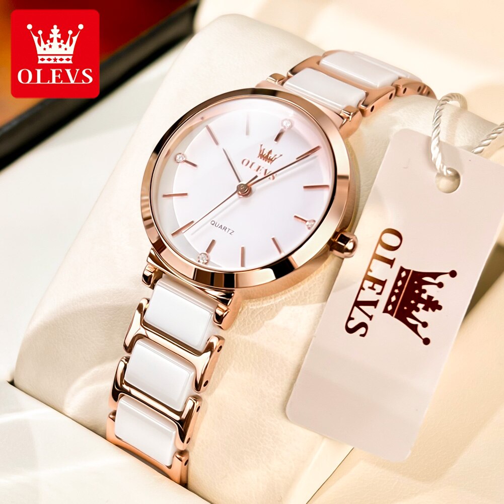 OLEVS Fashion Women Watches Re - Luxury Ceramic Watch avis et prix
