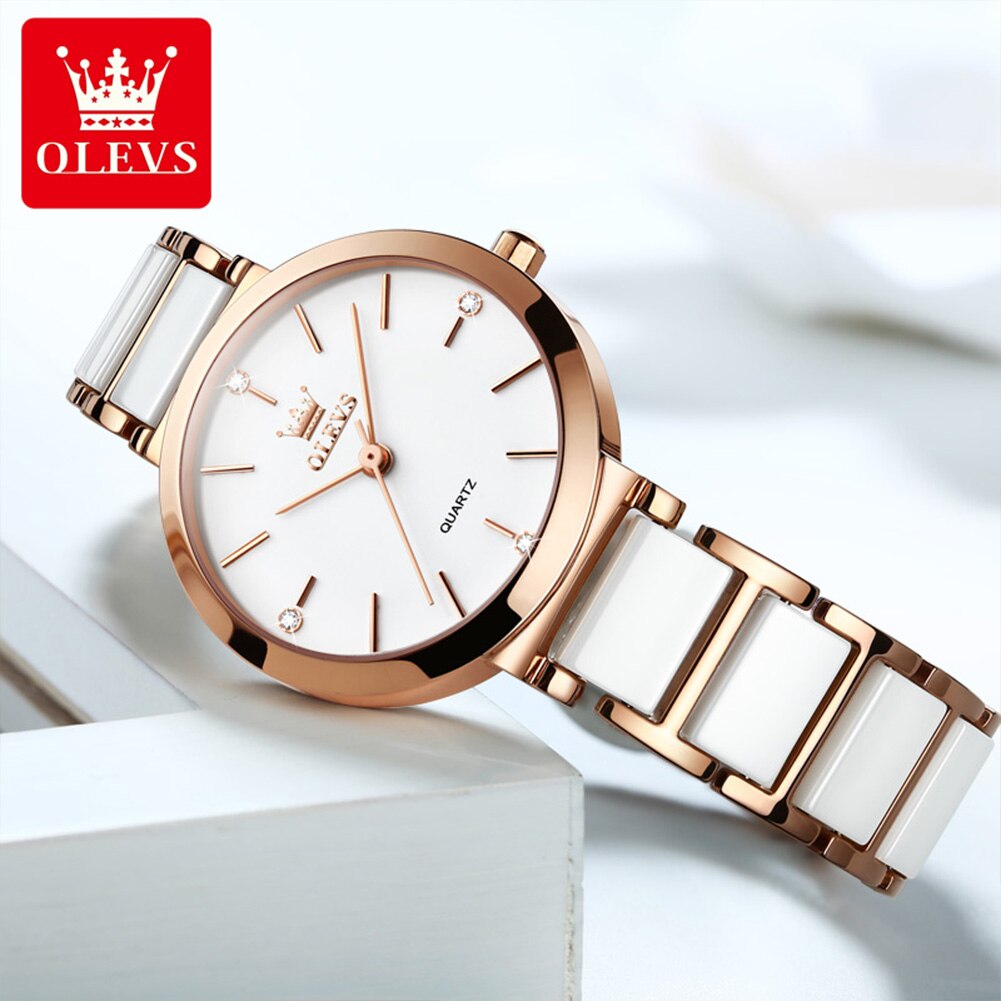 OLEVS Fashion Women Watches Re - Luxury Ceramic Watch avis et prix