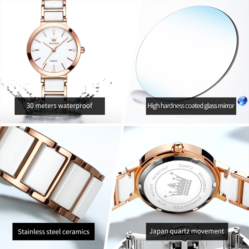 OLEVS Fashion Women Watches Re - Luxury Ceramic Watch avis et prix